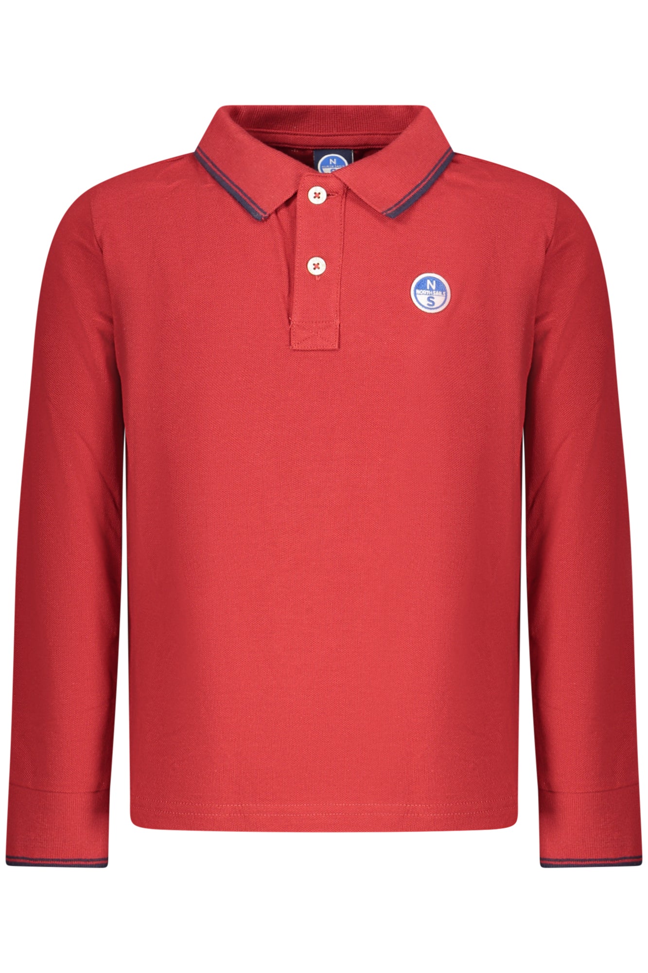 NORTH SAILS KIDS' LONG-SLEEVED POLO SHIRT, RED