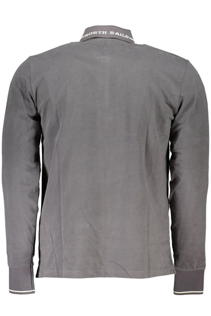 NORTH SAILS MEN'S LONG SLEEVED POLO SHIRT GRAY