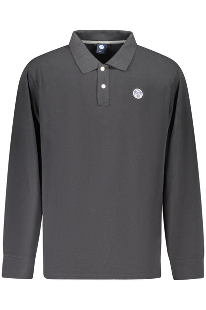 NORTH SAILS MEN'S LONG-SLEEVED POLO SHIRT, BLACK