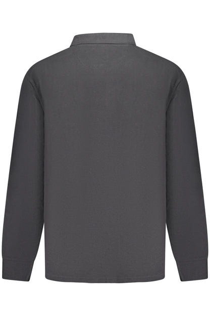 NORTH SAILS MEN'S LONG-SLEEVED POLO SHIRT, BLACK