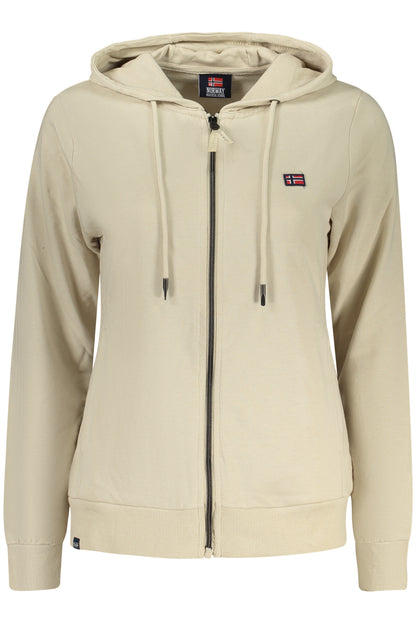NORWAY 1963 WOMEN'S BEIGE ZIP-UP SWEATSHIRT