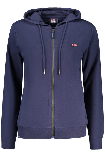 NORWAY 1963 WOMEN'S BLUE ZIP-UP SWEATSHIRT