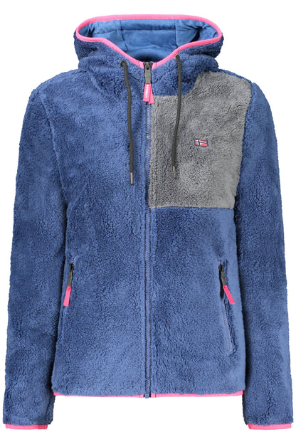 NORVÈGE 1963 SWEAT-SHIRT BLEU À FERMETURE ÉCLAIR POUR FEMME