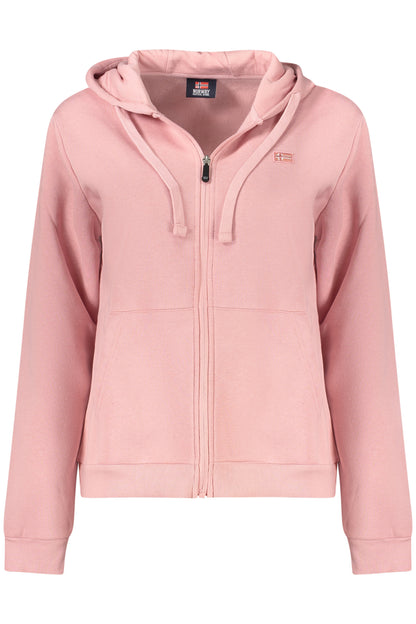 SWEAT-SHIRT FEMME ROSE À FERMETURE ÉCLAIR NORVÈGE 1963