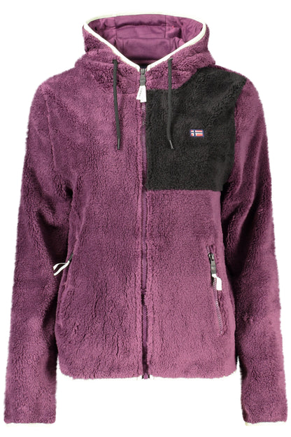 NORVÈGE 1963 SWEAT-SHIRT VIOLETTE À FERMETURE ÉCLAIR POUR FEMME