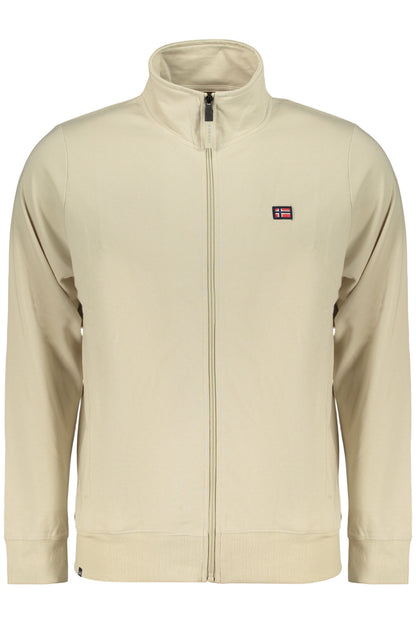 NORWAY 1963 MEN'S BEIGE ZIP-UP SWEATSHIRT