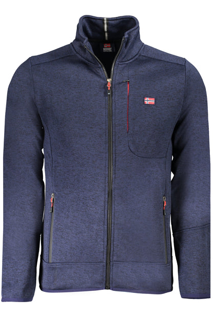 NORWAY 1963 MEN'S BLUE ZIP-UP SWEATSHIRT