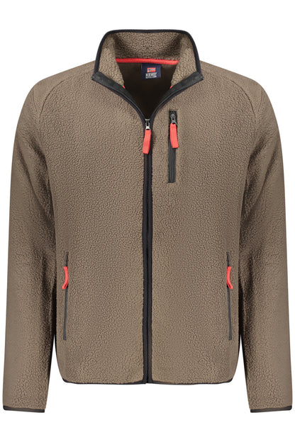 NORWAY 1963 MEN'S BROWN ZIP-UP SWEATSHIRT