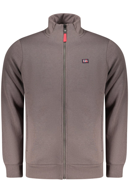 NORWAY 1963 MEN'S BROWN ZIP-UP SWEATSHIRT
