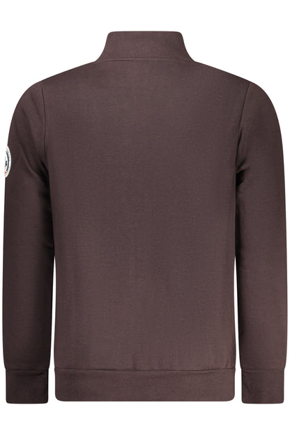 NORWAY 1963 MEN'S BROWN ZIP-UP SWEATSHIRT