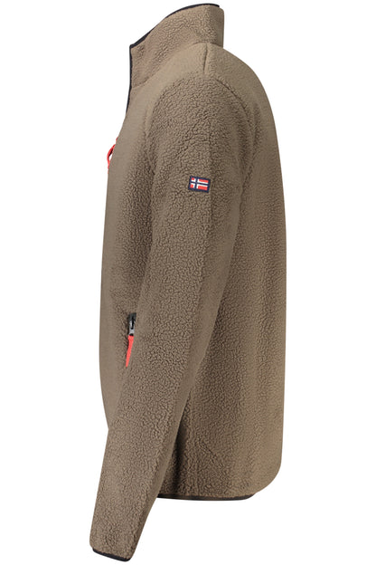 NORWAY 1963 MEN'S BROWN ZIP-UP SWEATSHIRT