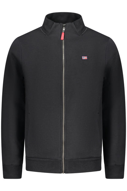 Sweat-shirt zippé noir pour homme Norvège 1963