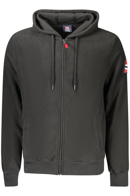 Sweat-shirt zippé noir pour homme Norvège 1963