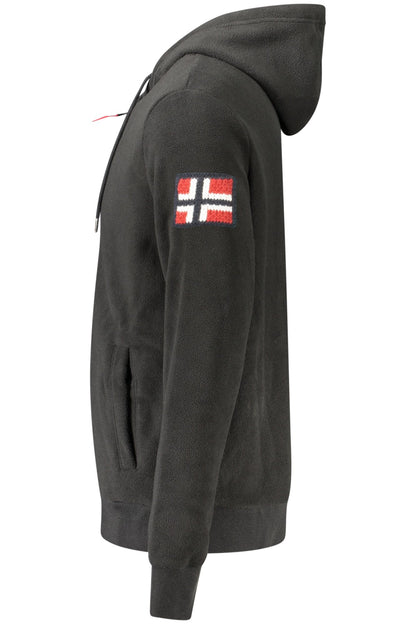 Sweat-shirt zippé noir pour homme Norvège 1963