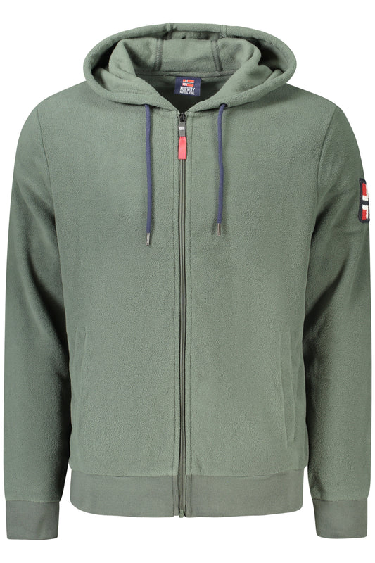 Sweat-shirt zippé vert pour homme Norvège 1963