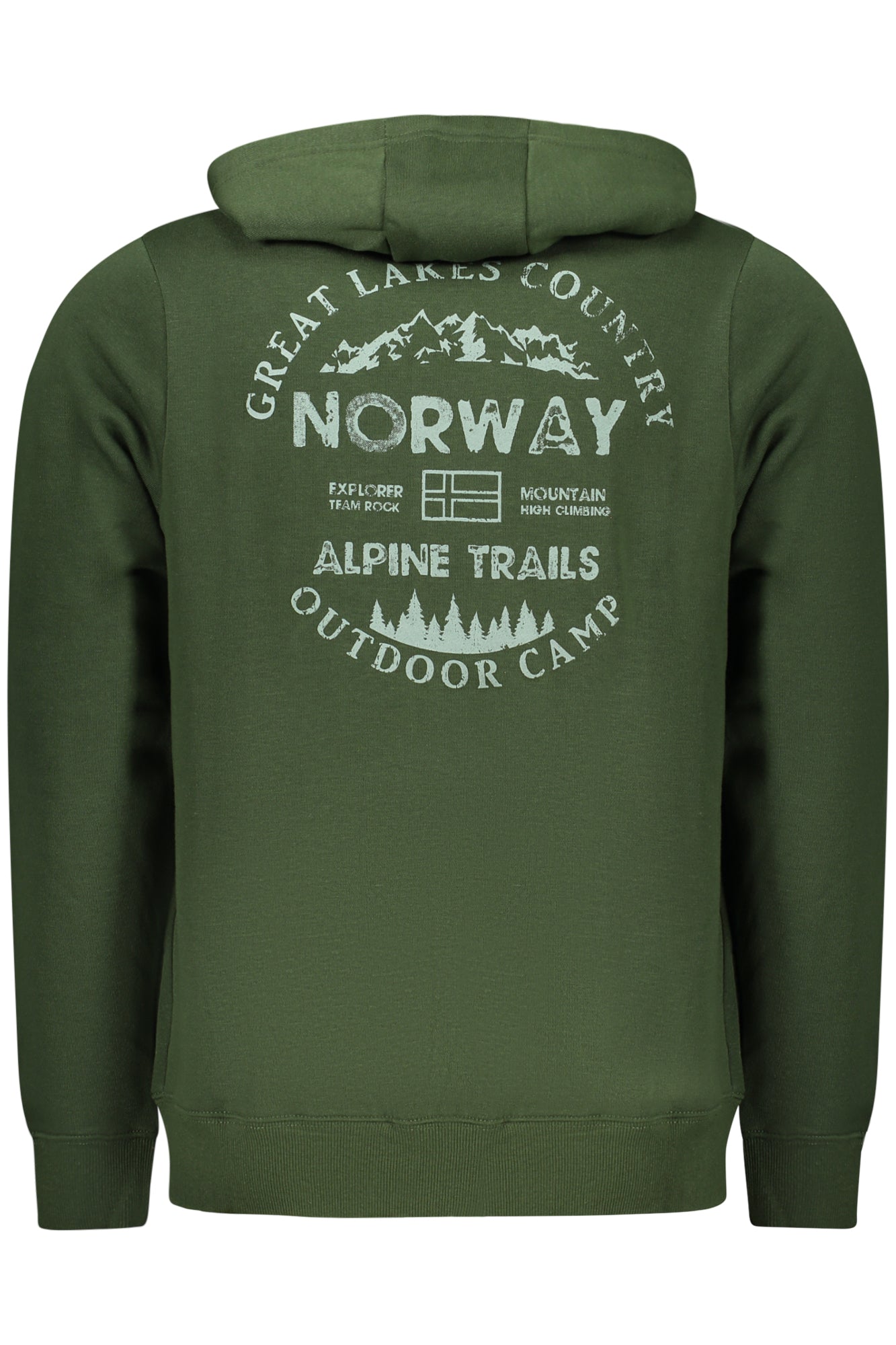 NORWAY 1963 MEN'S GREEN ZIP-UP SWEATSHIRT
