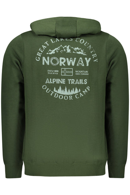 NORWAY 1963 MEN'S GREEN ZIP-UP SWEATSHIRT