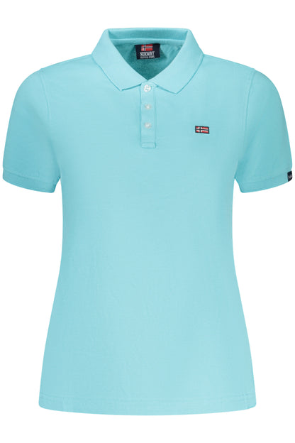 NORWAY 1963 WOMEN'S SHORT-SLEEVED POLO SHIRT, BLUE