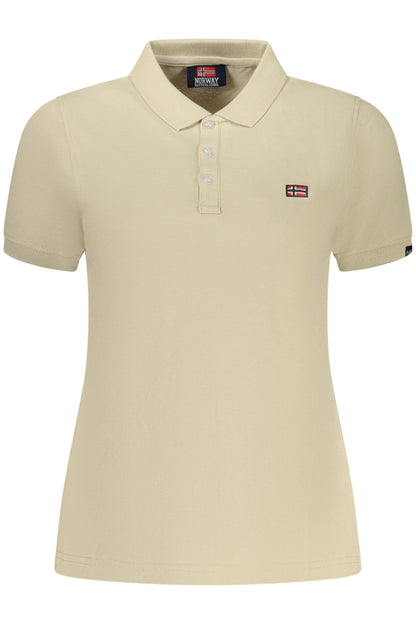 NORWAY 1963 WOMEN'S SHORT-SLEEVE POLO SHIRT, BEIGE