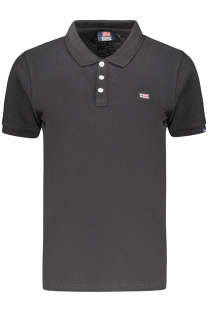 NORWAY 1963 WOMEN'S SHORT-SLEEVE POLO SHIRT, BLACK