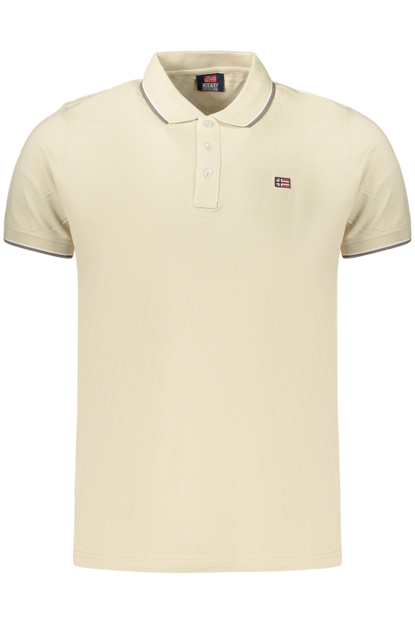 NORWAY 1963 MEN'S SHORT-SLEEVE POLO SHIRT, BEIGE