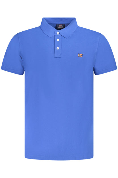 NORWAY 1963 MEN'S BLUE SHORT SLEEVE POLO SHIRT