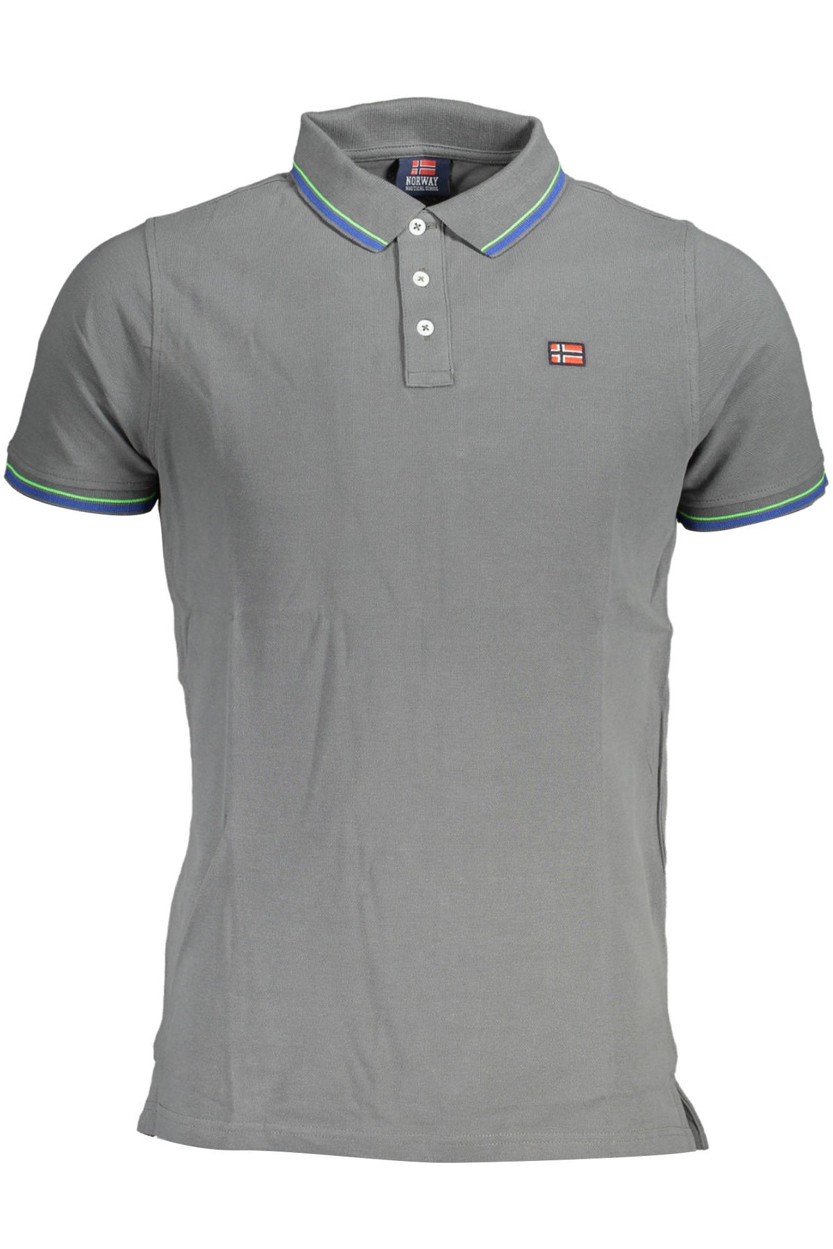 POLO HOMME MANCHES COURTES NORVÈGE 1963 GRIS