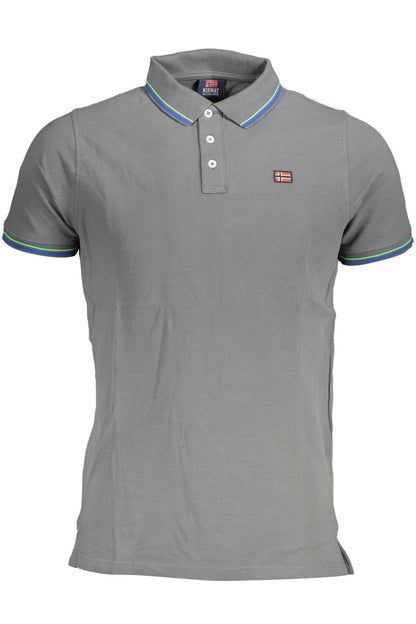 POLO HOMME MANCHES COURTES NORVÈGE 1963 GRIS