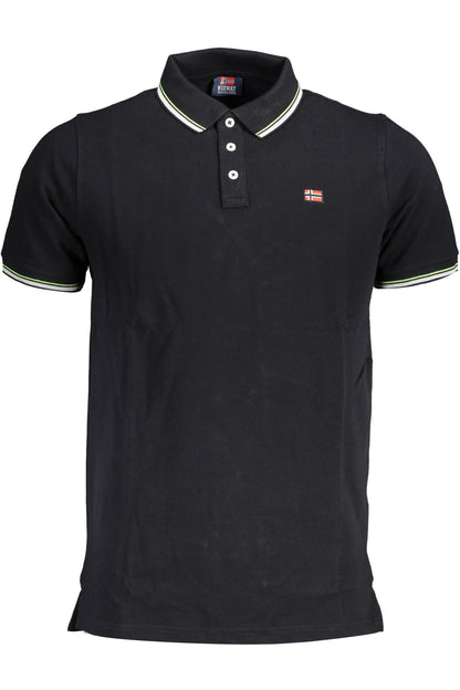 NORWAY 1963 MEN'S SHORT SLEEVE POLO BLACK