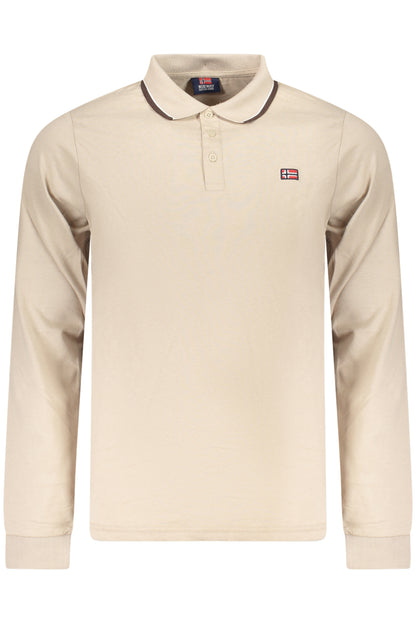NORWAY 1963 MEN'S LONG-SLEEVE POLO SHIRT, BEIGE