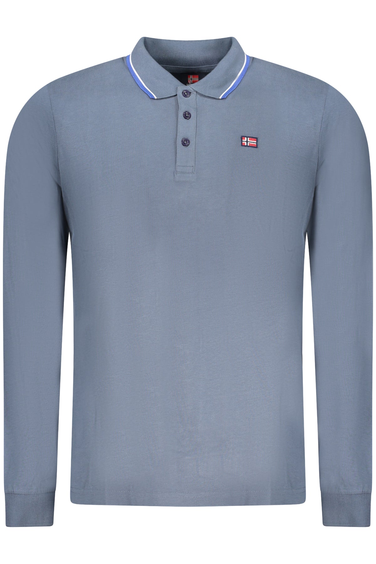 NORWAY 1963 MEN'S LONG-SLEEVED POLO SHIRT, BLUE