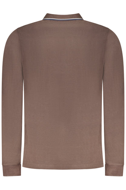 NORWAY 1963 MEN'S LONG-SLEEVE POLO SHIRT, BROWN
