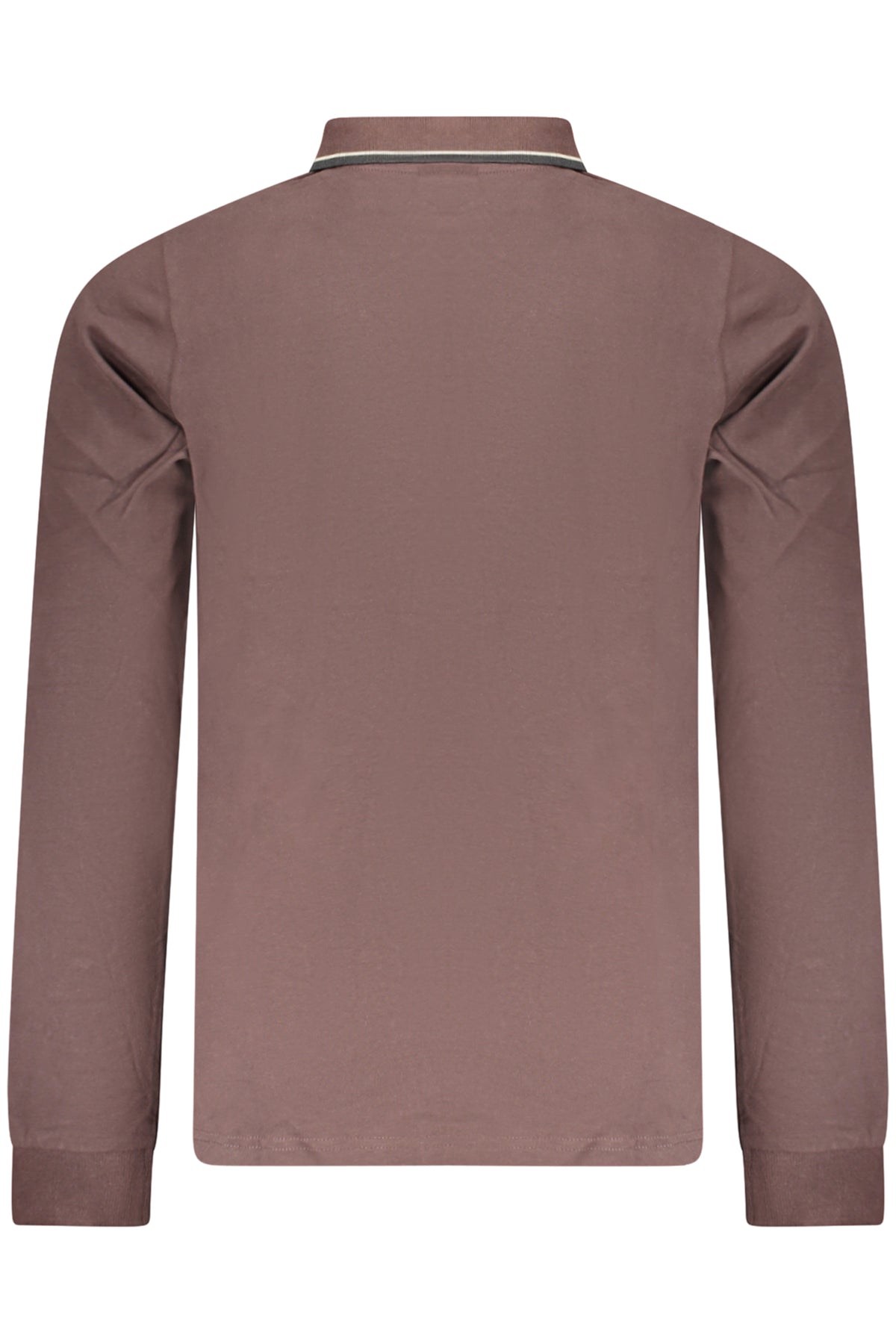 NORWAY 1963 MEN'S LONG-SLEEVE POLO SHIRT, BROWN