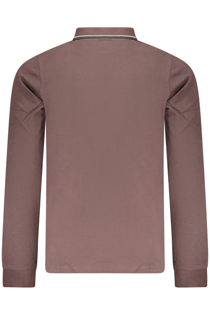 NORWAY 1963 MEN'S LONG-SLEEVE POLO SHIRT, BROWN