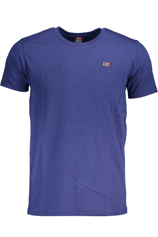 T-SHIRT MANCHES COURTES HOMME NORVÈGE 1963 BLEU