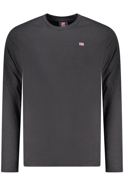 T-SHIRT NOIR À MANCHES LONGUES POUR HOMMES NORVÈGE 1963