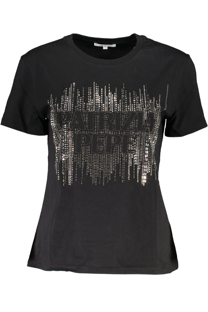 PATRIZIA PEPE WOMEN'S SHORT SLEEVE T-SHIRT BLACK