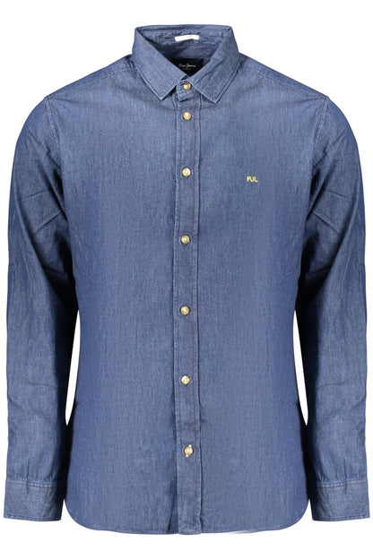 PEPE JEANS MEN'S LONG-SLEEVED SHIRT, BLUE