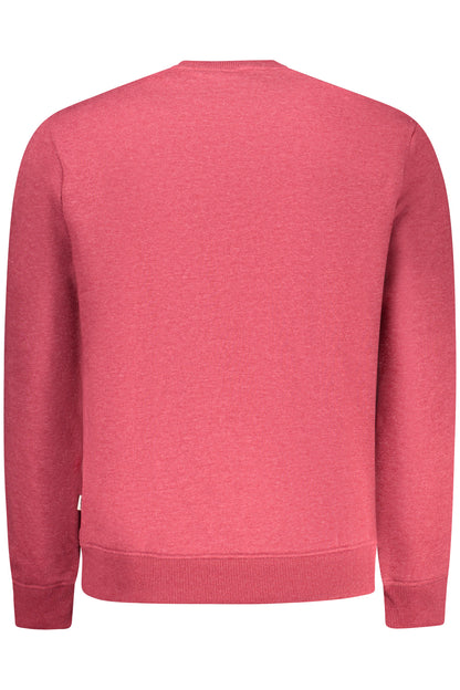PEPE JEANS MEN'S RED ZIP-UP SWEATSHIRT
