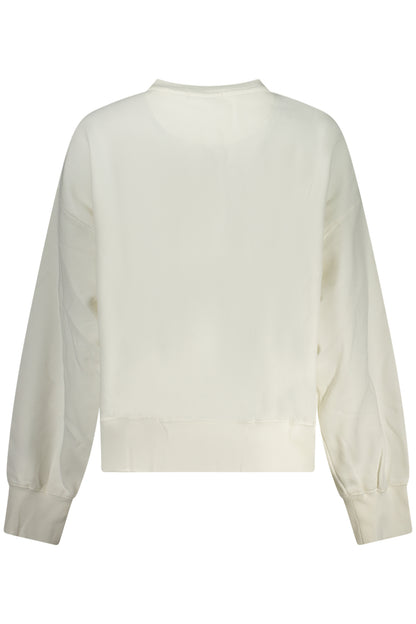 PEPE JEANS WOMEN'S WHITE ZIP-UP SWEATSHIRT