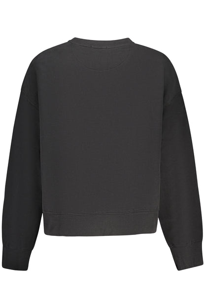 PEPE JEANS WOMEN'S BLACK ZIP-UP SWEATSHIRT