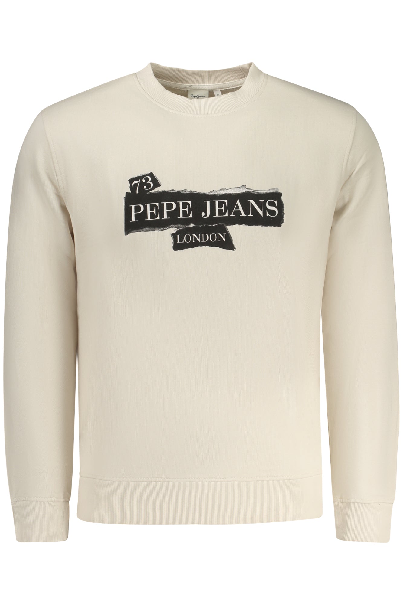 PEPE JEANS MEN'S BEIGE ZIP-UP SWEATSHIRT