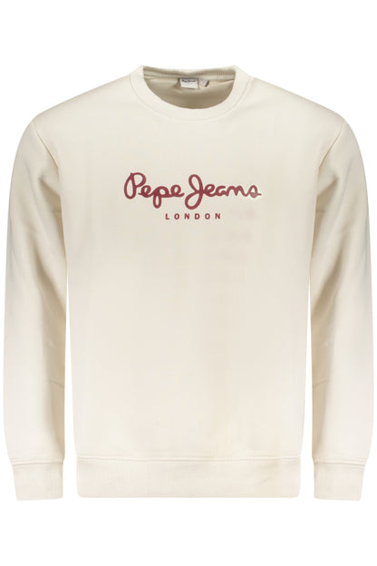 PEPE JEANS MEN'S WHITE ZIP-UP SWEATSHIRT