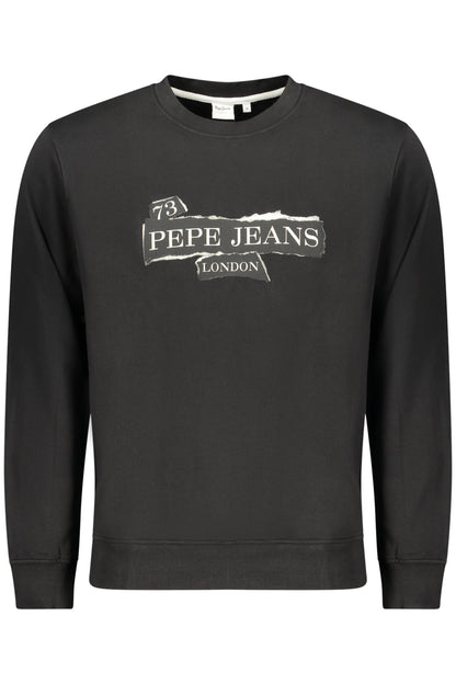 PEPE JEANS MEN'S BLACK ZIP-UP SWEATSHIRT