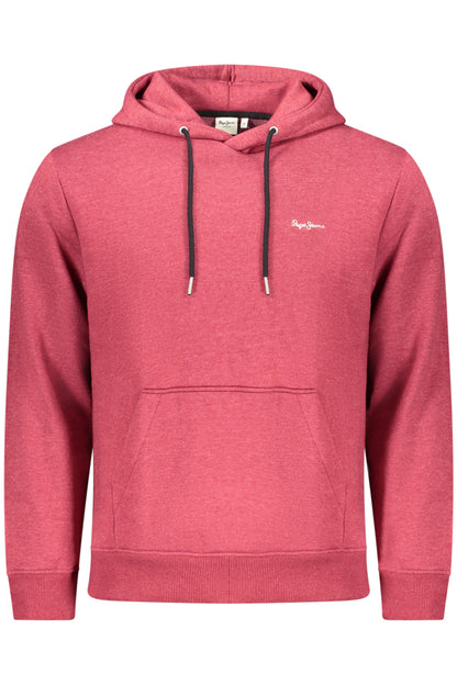 PEPE JEANS MEN'S RED ZIP-UP SWEATSHIRT