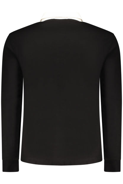 PEPE JEANS MEN'S LONG-SLEEVED POLO SHIRT, BLACK
