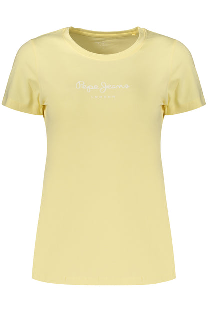 PEPE JEANS WOMEN'S SHORT-SLEEVED T-SHIRT YELLOW