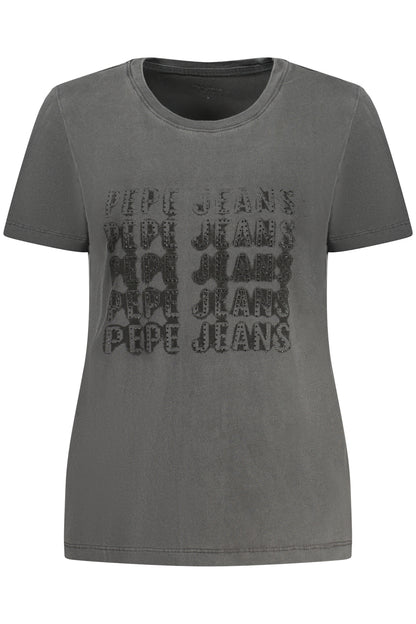 PEPE JEANS WOMEN'S SHORT-SLEEVE T-SHIRT BLACK