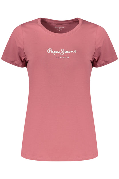 PEPE JEANS WOMEN'S PINK SHORT-SLEEVE T-SHIRT