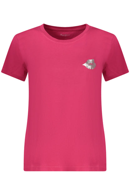 PEPE JEANS WOMEN'S SHORT-SLEEVED T-SHIRT, RED